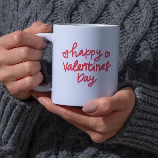 Happy Valentine's Day Red Heart XOXO Tasse