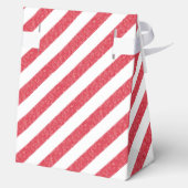 Happy Valentine's Day Red Hearts Chalk Stripes Geschenkschachtel (Rückseite)