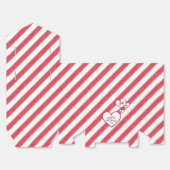 Happy Valentine's Day Red Hearts Chalk Stripes Geschenkschachtel (Ungefaltet)