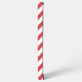 Happy Valentine's Day Red Hearts Chalk Stripes Samsung Galaxy Hülle (Linke Seite)