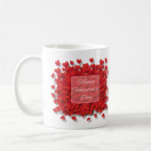 Happy Valentine's Day Red Hearts Coffee Cup Tasse (Links)