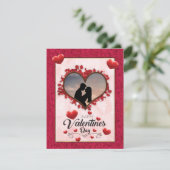 Happy Valentine's Day Red Hearts Feiertagskarte (Stehend Vorderseite)