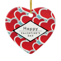 Happy Valentine's Day Red Hearts