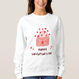 Happy Valentine's Day - Red Hearts Liebe Images Sweatshirt