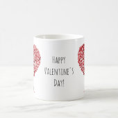 Happy Valentine's Day Red Hearts Tree Kaffeetasse (Mittel)