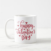 Happy Valentine's Day Red Heats Kaffeetasse (Links)