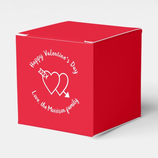 Happy Valentine's Day Red Herzen benutzerdefiniert Geschenkschachtel (Vorderseite)