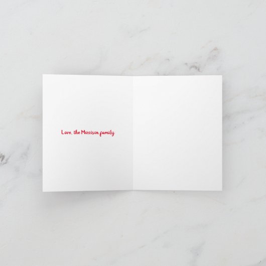 Happy Valentine's Day Red Herzen benutzerdefiniert Karte (Innenseite)