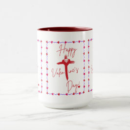 Happy Valentine's Day Red Tasse