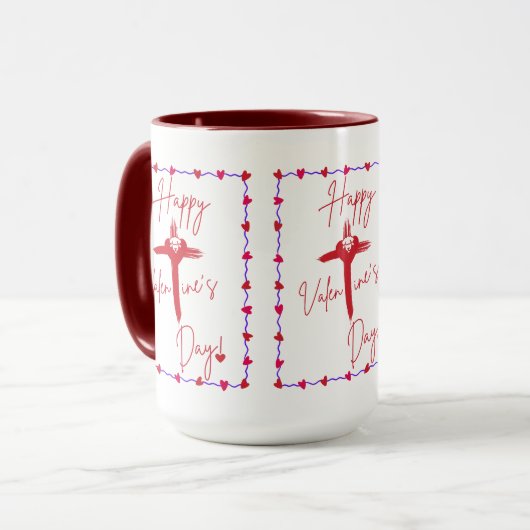 Happy Valentine's Day Red Tasse (Vorderseite Links)