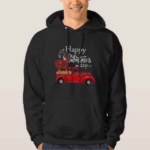 Happy Valentine's Day Red Truck Lieferwagen Red Ka Hoodie