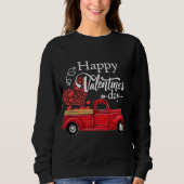 Happy Valentine's Day Red Truck Lieferwagen Red Ka Sweatshirt (Vorderseite)