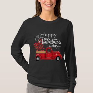 Happy Valentine's Day Red Truck Lieferwagen Red Ka T-Shirt