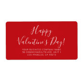 Happy Valentine's Day red white skriptadresse (Vorne)