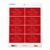 Happy Valentine's Day red white skriptadresse (Vorne)