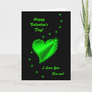 Happy Valentine's Day - Regenbogenherz mit Sternen Feiertagskarte