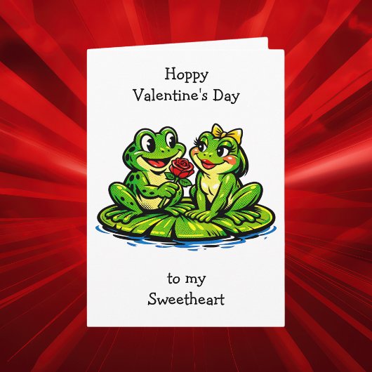 Happy Valentine's Day | Retro Frogs Karte