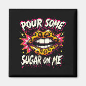 Happy Valentine's Day Retro Leopard Lips Ur Some S Magnet (Vorne)