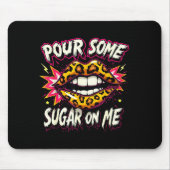 Happy Valentine's Day Retro Leopard Lips Ur Some S Mousepad (Vorne)
