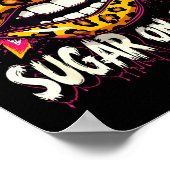 Happy Valentine's Day Retro Leopard Lips Ur Some S Poster (Ecke)