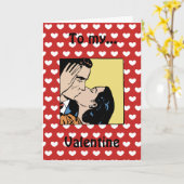 Happy Valentine's Day Retro Lover's Karte (Gelbe Blume)