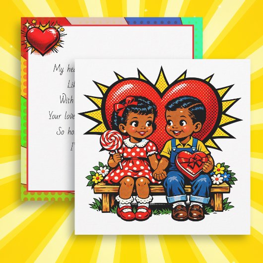 Happy Valentine's Day | Retro Pop Art Vintage Karte