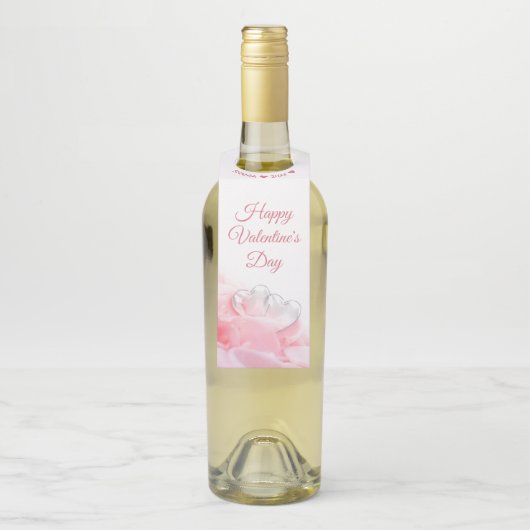 Happy Valentine's Day Romantic Glass Hearts Flaschenanhänger (Auf Flasche)