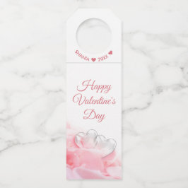 Happy Valentine's Day Romantic Glass Hearts Flaschenanhänger