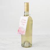 Happy Valentine's Day Romantic Glass Hearts Flaschenanhänger (Angewinkelt)