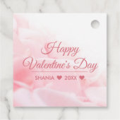 Happy Valentine's Day Romantic Glass Hearts Geschenkanhänger (Rückseite)