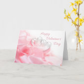 Happy Valentine's Day Romantic Glass Hearts Karte (Gelbe Blume)