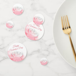 Happy Valentine's Day Romantic Glass Hearts Konfetti