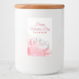 Happy Valentine's Day Romantic Glass Hearts Lebensmitteletikett
