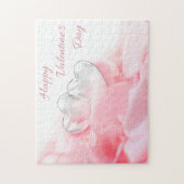 Happy Valentine's Day Romantic Glass Hearts Puzzle (Vertikal)