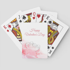 Happy Valentine's Day Romantic Glass Hearts Spielkarten