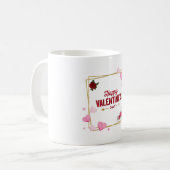 Happy Valentine's Day – Romantic Heart Mug Kaffeetasse (Vorderseite Links)