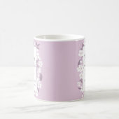 Happy Valentine's Day Romantic Pink Floral Custom Kaffeetasse (Mittel)
