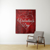 HAPPY VALENTINE'S DAY ROMANTIC RED HEARTS BANNER WANDTEPPICH (Beispiel)