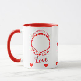 Happy Valentine's Day Romantic Red Hearts Foto Tasse