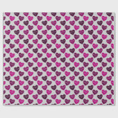 Happy Valentine's Day Romantic Red Hearts Gray Geschenkpapier (Flach)