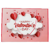 HAPPY VALENTINE'S DAY ROMANTIC RED HEARTS GROßE GESCHENKTÜTE (Rückseite)
