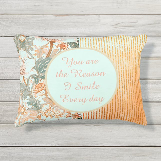 Happy Valentine's Day,Romantic,You are the Reason Kissen Für Draußen (Vorderseite)