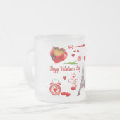 Happy Valentine's Day Romantisches Geschenk für Pa Mattglastasse (Vorderseite Links)