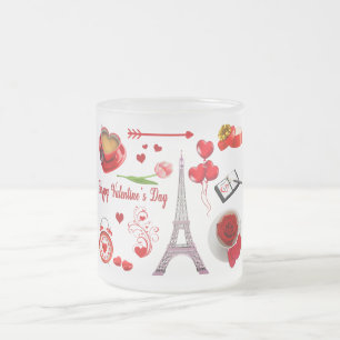 Happy Valentine's Day Romantisches Geschenk für Pa Mattglastasse