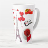 Happy Valentine's Day Romantisches Geschenk für Pa Milchtasse (Rechte Ecke)