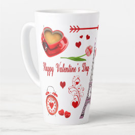 Happy Valentine's Day Romantisches Geschenk für Pa Milchtasse