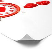 Happy Valentine's Day Romantisches Geschenk für Pa Poster (Ecke)