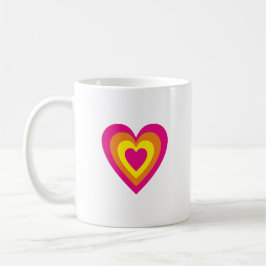 Happy Valentine's Day Rosa Herz Kaffeetasse