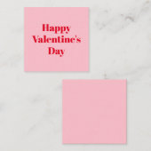 Happy Valentine's Day rosa moderne Typografie Begleitkarte (Vorne/Hinten)