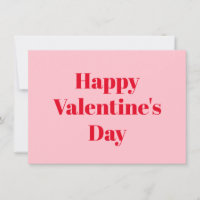 Happy Valentine's Day rosa moderne Typografie